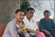 Kapolres Metro Depok, Abdul Waras Jenguk dan Doakan Jurnalis Senior, Wahyudi