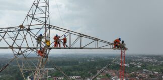 Jaga Keandalan Sistem, PLN Laksanakan Pergantian Isolator SUTET 500 kV Suralaya–Balaraja Tanpa Padam