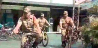 Patut dicontoh, Koramil 03/Sukmajaya Patroli Gunakan Sepeda